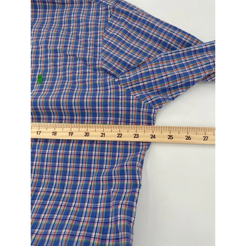 Ralph Lauren Men's Slim Fit Plaid Button Down Shirt Long‎ Sleeve XL
